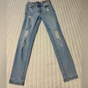Celebrity pink The Glam Jeans size 0 / 24 Juniors Women Distressed Ripped Ankle
